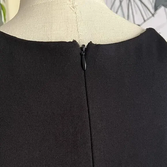 Venus Womens Black & White Criss Cross Strappy Cut Out Sheath Dress Size 10 - Picture 7 of 8